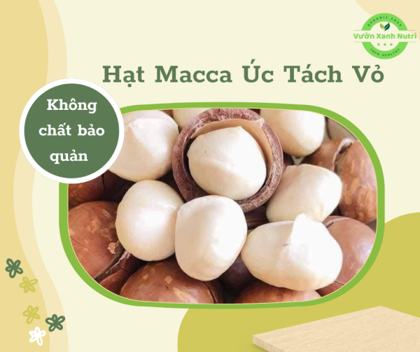 Hạt Macca Úc Tách Vỏ 500gr- Vườn Xanh Nutri