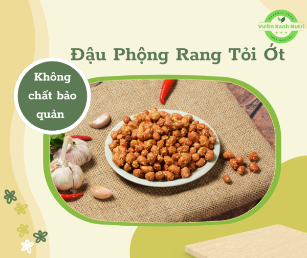 Đậu Phộng Rang Tỏi Ớt 1kg - Vườn Xanh Nutri