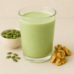 sữa hạt bí xanh mix với gì